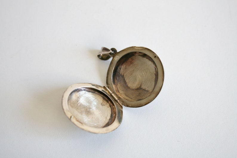 Etched Sterling Silver Locket