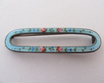 Vintage 1940s Sterling Enamel Hair Decorations