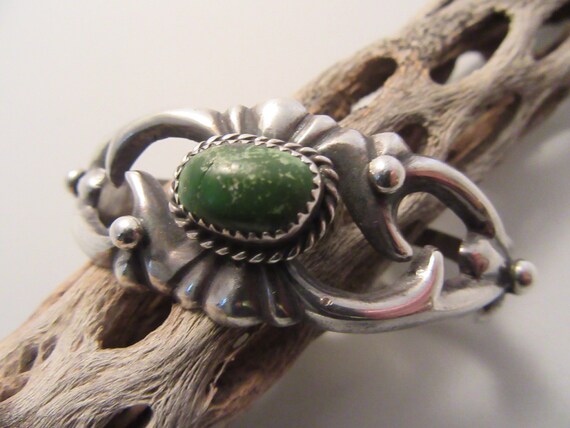 Vintage sandcast turquoise bracelet