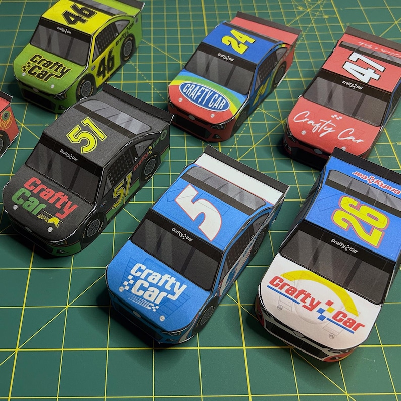 Papercraft Track Rac 12 Printable NASCAR Paper Model Templates – Pre-designed Race Car ...