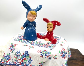 Vintage Napco Bunny Suit Pajama Babies salt and pepper shakers