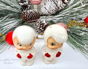 Holt Howard Snow Baby salt/pepper shakers 1950s