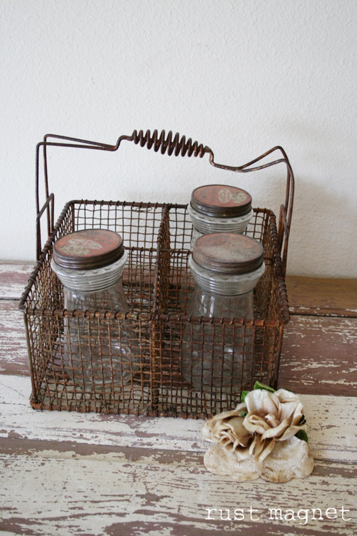 Large Wire Basket with Divided Compartments and TONS of Etsy