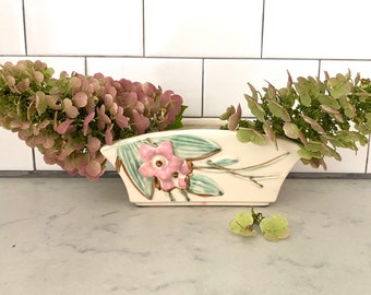 McCoy planter with apple blossoms