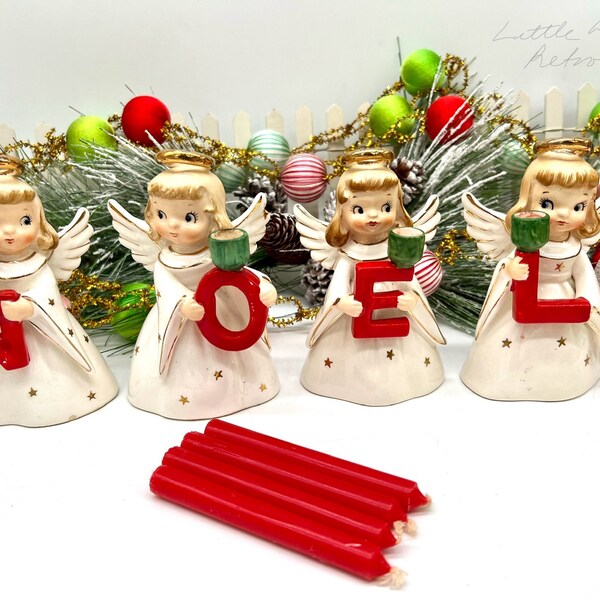 Noel Angel Candle Holders Etsy