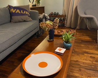 RARE Cathrineholm XL 15" serving platter tray orange dot GREAT condition