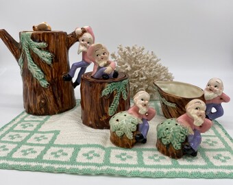 Vintage gnome tea set made in Japan ADORABLE