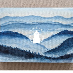 Original Watercolor Landscape Greeting Cards – Set of 2 – Hand-Painted Nature Scenes – Blank Inside – Art Card for Any Occasion