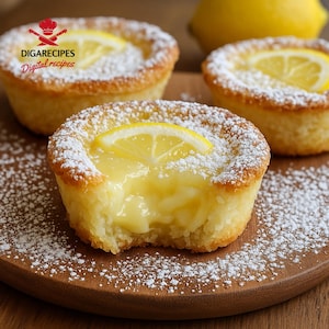 Best Recipe for Baby Lemon Impossible Pies | Mini Crustless Citrus Desserts | Printable Recipe PDF | Instant Download