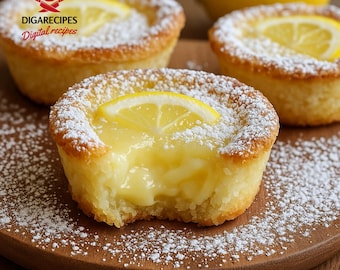 BEST RECIPE For Baby Lemon Impossible Pies | Tangy Mini Custard Tarts | Printable PDF Dessert | Instant Download