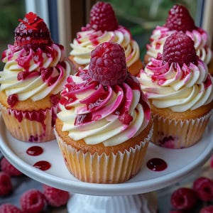 BEST RECIPE For Heavenly Raspberry Cheesecake Cupcakes – Elegant Mini Dessert | Printable PDF | Instant Digital Baking Download