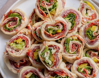 Italian Sub Pinwheels Recipe – Easy No-Bake Party Appetizer Cold Deli  Roll-Ups Instant Digital Download Printable PDF Download