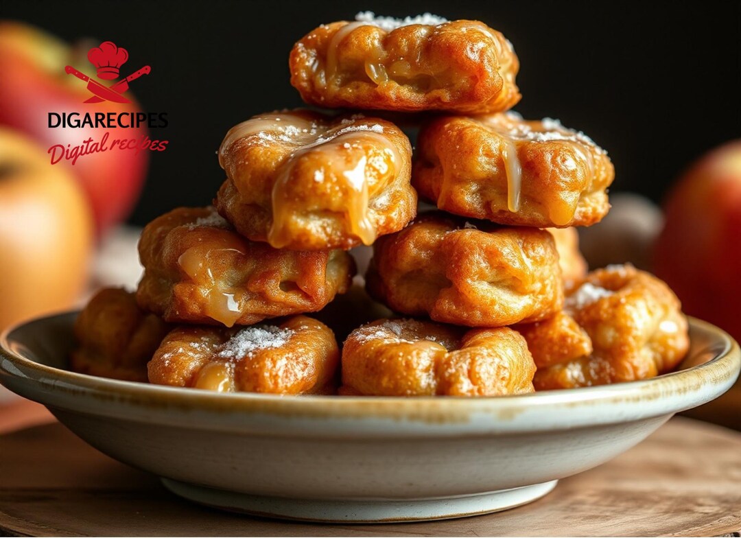 La mejor receta de bocaditos de manzana frita Postre fácil de