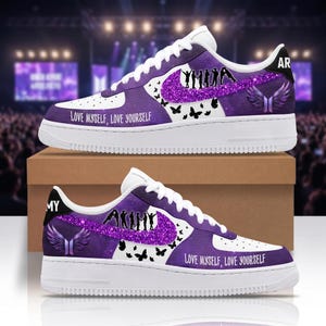 BTS 新品 スニーカー Bts nike air force - Etsy 日本