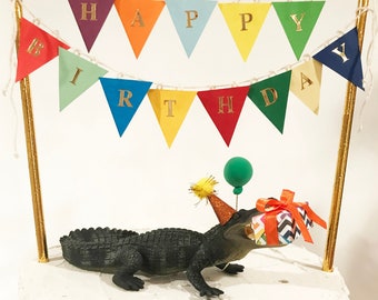 Alligator Cake Topper, Crocodile Cake Cake Topper, Birthday Party Cake Topper, Animal Cake Topper, Alligator Birthday, Florida Gator
