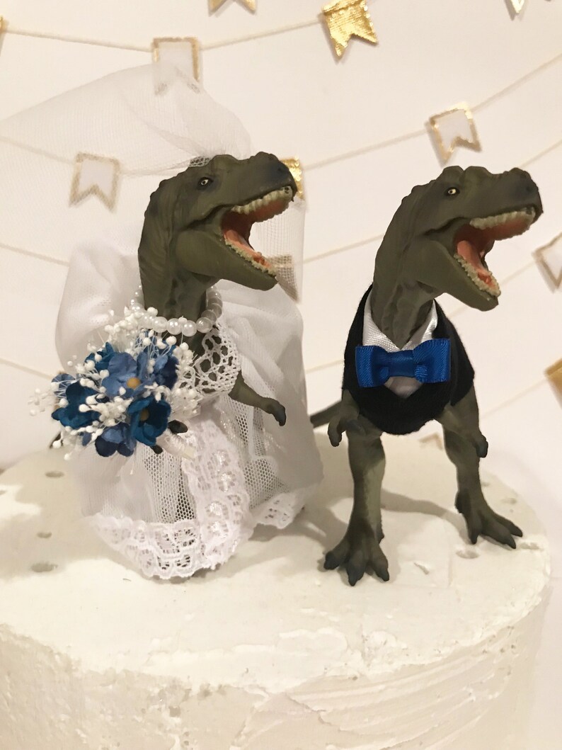 Custom Dinosaur Wedding Cake Topper Animal Wedding Cake Etsy