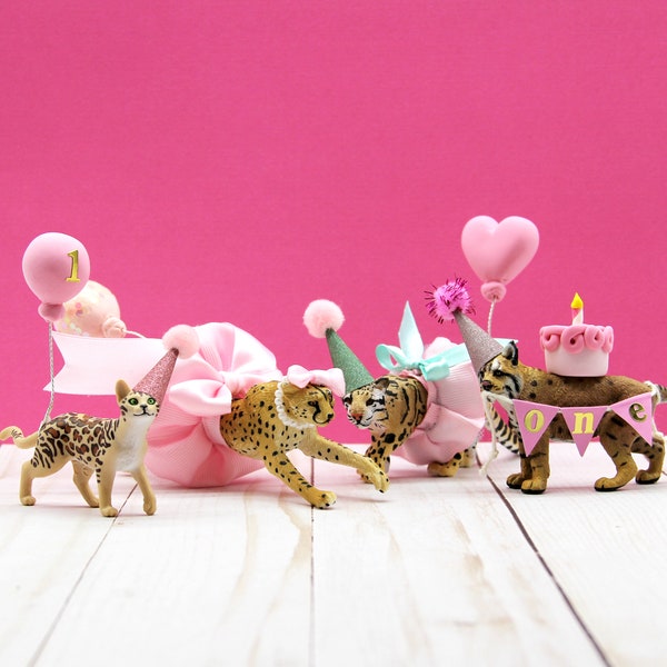 Big Cat Birthday Cake Topper, Leopard, Bobcat, Cheetah, Bengal, Cat Birthday Party, Cat Cake Topper