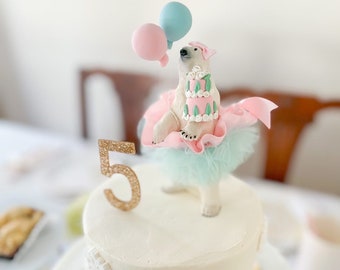 Princess Polar Bear Cake Topper, Ballerina Polar Bear Cake Topper, Animal Cake Topper, Polar Bear Birthday, Polar Bear, Bear Cake Topper