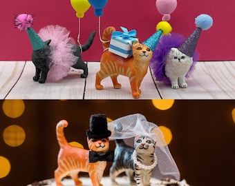 Cat Birthday Party or Wedding Cake Topper