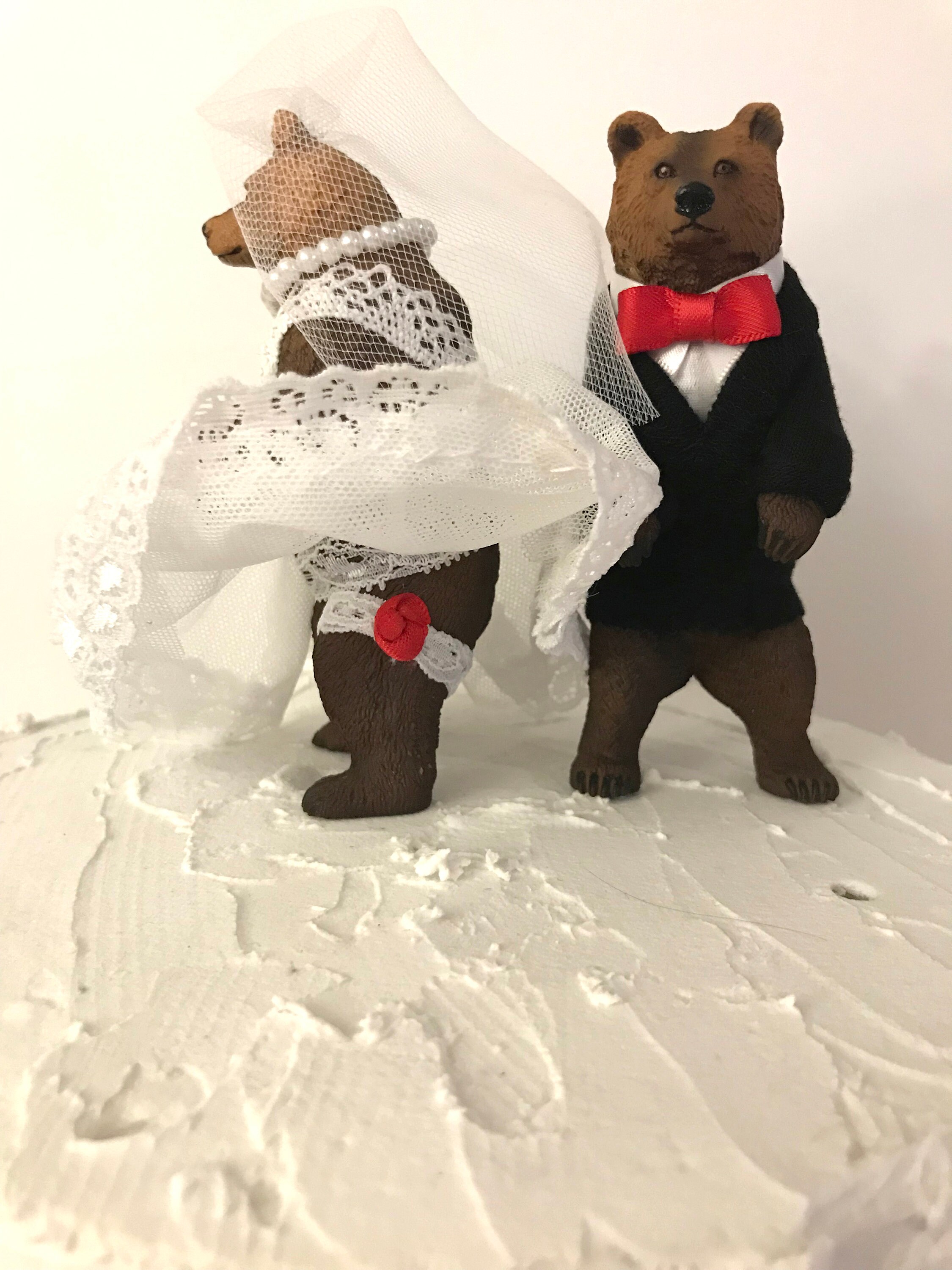 Bear Wedding Cake Topper Mr. and Mrs Bear Bear Love