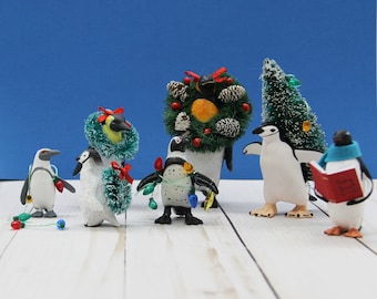 Christmas Penguin March, Penguin Parade Cake Topper, Penguin Cake Topper, Animal Cake Topper, Holiday Penguin Decor