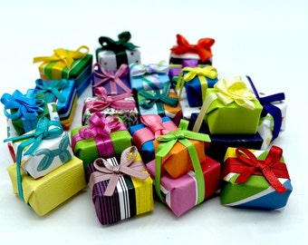 Miniature Wrapped Birthday Gifts or Presents