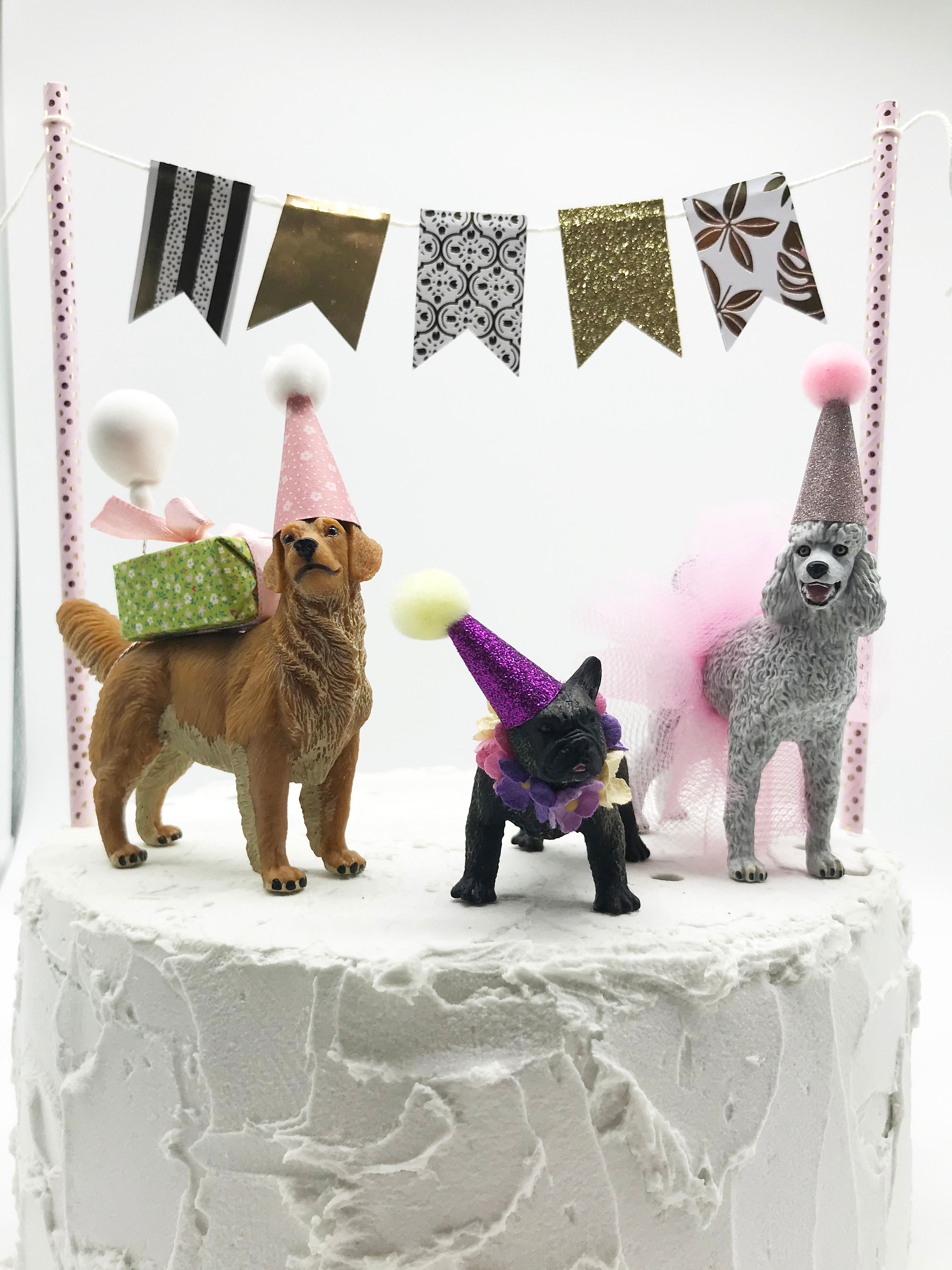 Animal Cake Topper Dog Party Birthday Cake Topper Bulldog - Etsy