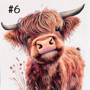 Open for More Highland Cow Decal Choices for Snow Globe Cup, Customizable. (Item is only available with cup purchase)