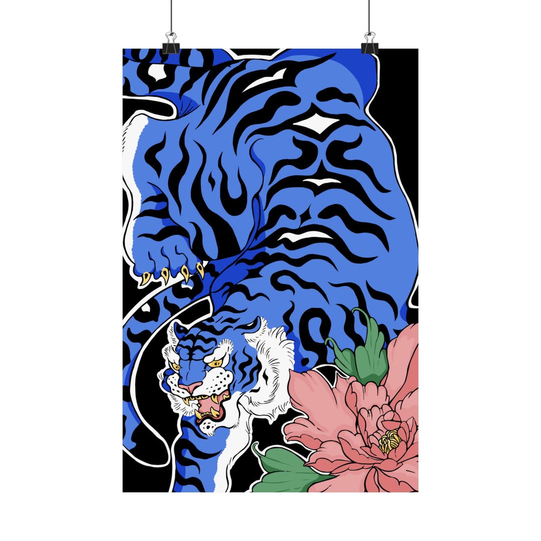 Bold Tiger Art Poster, Colorful Wall Decor, Unique Gift for Home ...