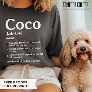 Pet custom definition shirt, Personalized custom name dog lover tee, Custom personality quirky pet shirt with dog traits