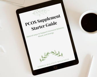 PCOS-Supplement-Leitfaden, digitaler Download, Hormon-Balance-Tracker, Stimmungs-Problem-Journal, Wellness zum Ausdrucken