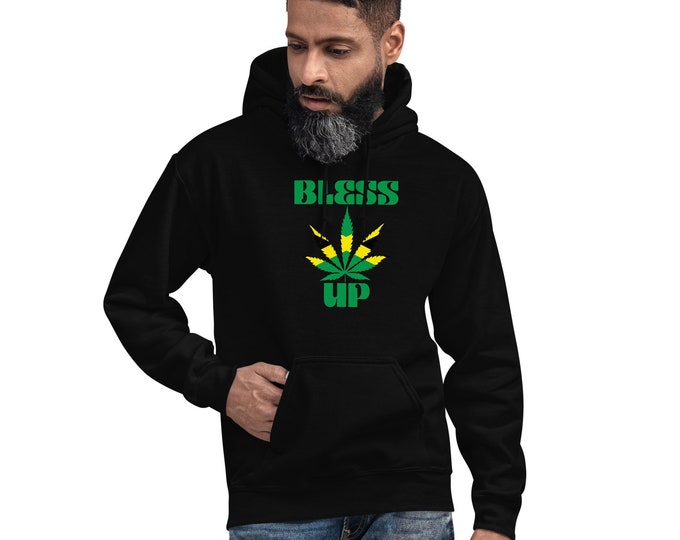 Featured listing image: Jamaica Slang "Bless Up" Unisex Hoodie Jamaican Culture