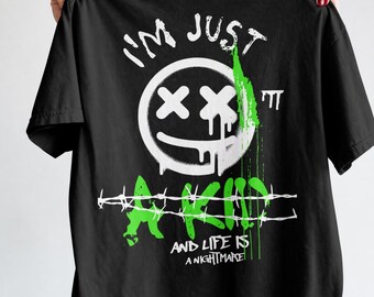 I'm Just a Kid and Life is a Nightmare PNG - Whimsical Art Download