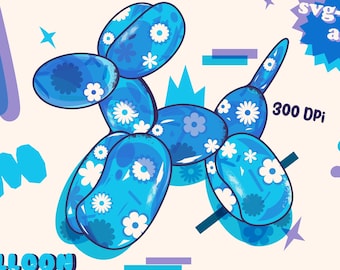 Balloon Dog SVG Bundle: Retro Party Animal Designs