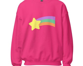 Colorful Rainbow Star Sweatshirt for Cozy Style