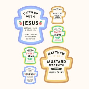Condiment With Jesus SVG Bundle: Funny Christian Designs (AI, PNG)