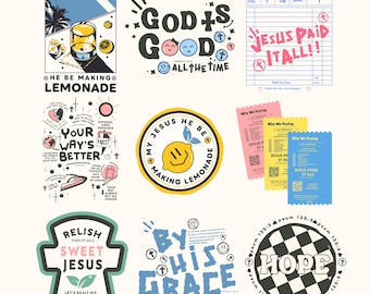 Faith & Jesus PNG Bundle, Tee Sublimation Clipart