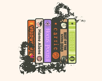 90s Retro Halloween PNG: VHS Movies, Funny Horror Designs
