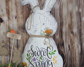 Conejitos de primavera/Adornos para estantes/Florales