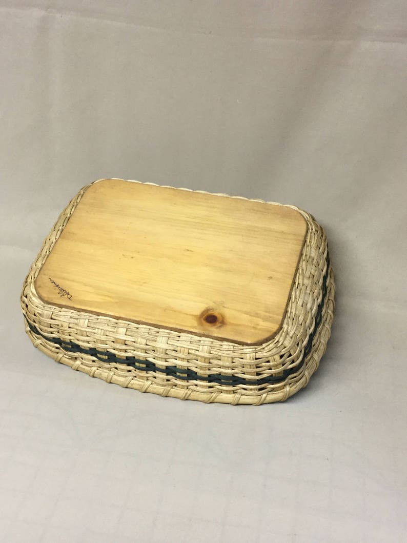 Rectangular Divided Basket Hand Woven Wood Base & Dividers Etsy
