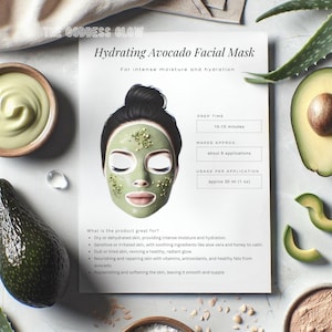 Pflegeanleitung, Small Business, DIY DIY Gesichtsmaske erstellen, DIY-Rezept für Gesichtsmaske, Spa Essentials, Hautpflege DIY, druckbare Anleitung