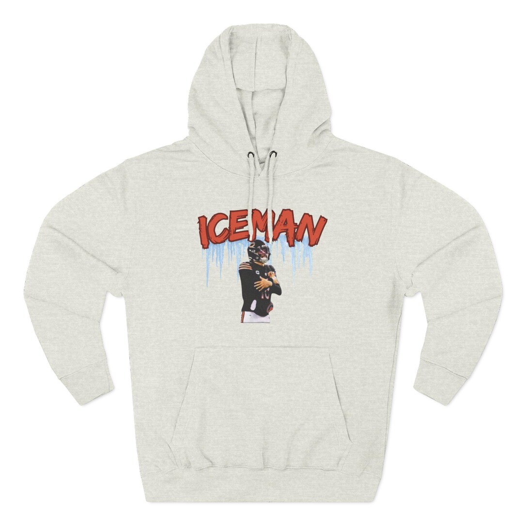 Iceman Lettering Chicago Bears Iceman Graphic Hoodie | Retro Illustration, Icy Lettering ...