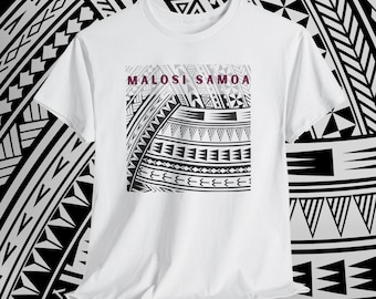 Malosi Samoa Tatau Camiseta: Diseño de tapa tribal de las islas del Pacífico