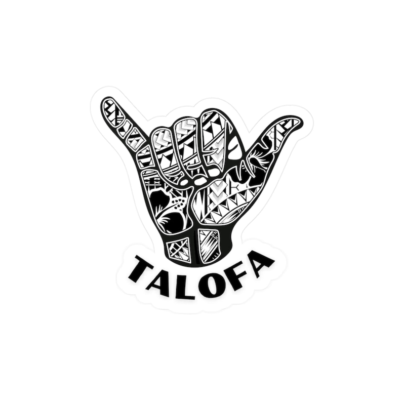 Samoan Talofa Shaka Vinyl Decal: Car, Laptop, Water Bottle Sticker - Etsy