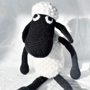 Shaun the Sheep and Bitzer, crochet dolls