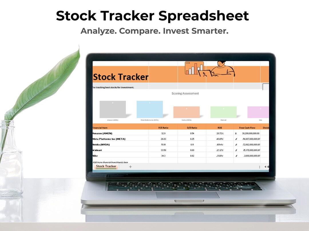Stock Tracker Worksheet.pdf Stock Tracker Spreadsheet | Investment Analysis Template | Excel ...