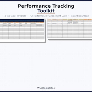 Kit de herramientas de seguimiento del rendimiento / Hoja de cálculo de gestión del rendimiento para RR. HH. y gerentes