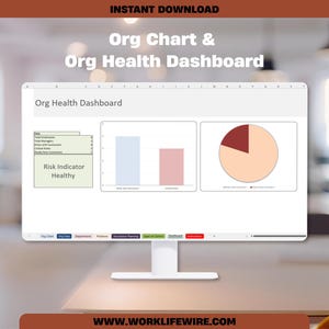 Modèle d'organigramme Excel | Feuille de calcul de la santé de l'organisation, planification de la relève et suivi de l'étendue du contrôle
