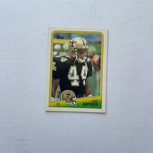 1988 Topps #67 Dave Waymer CB Pro Bowl Season Saints Interception Stats Card
