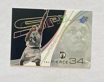 Tarjeta Upper Deck SPx #4 de Paul Pierce de los Boston Celtics de 2002